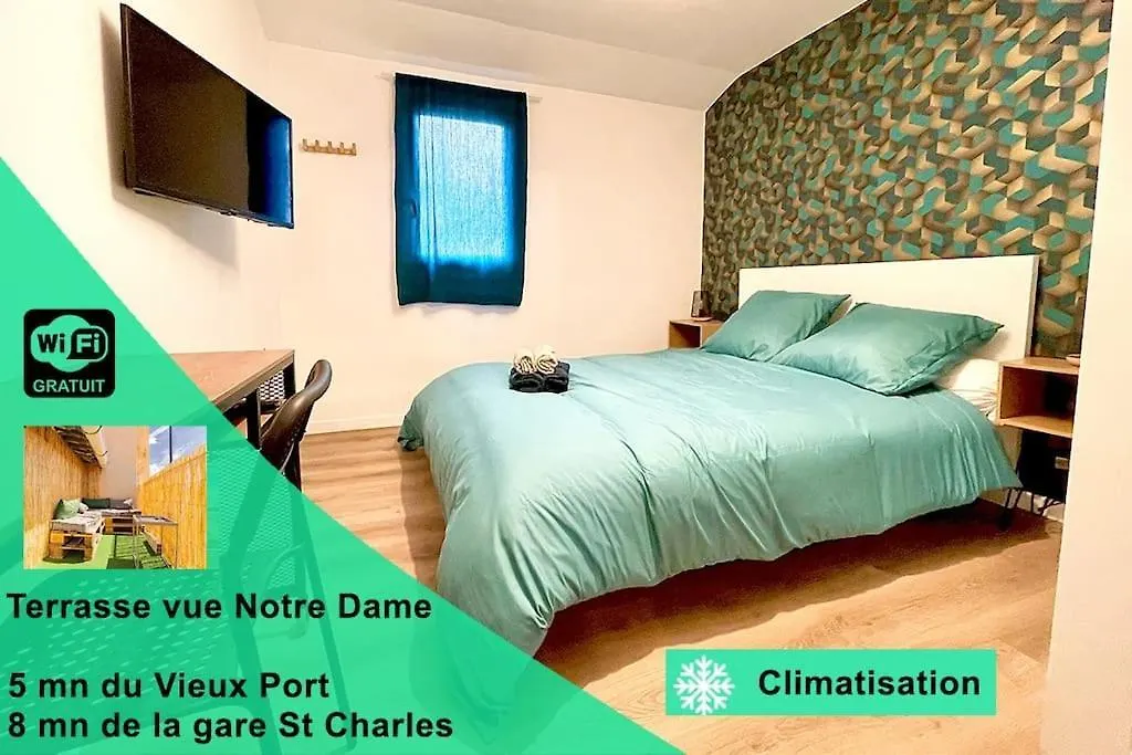 Апартаменты T4 Plein Coeur De Marseille Avec Vue Notre Dame